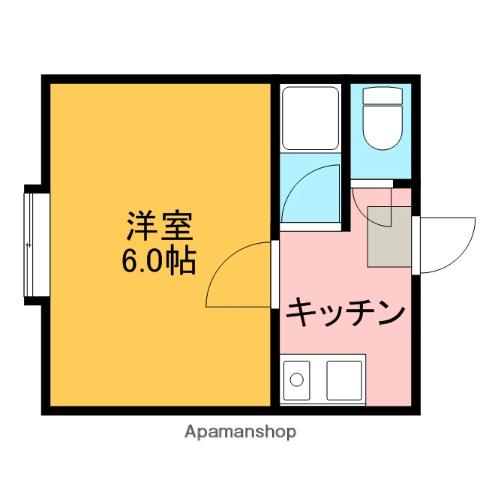 アップルハウス千秋中島町(1K/1階)の間取り写真