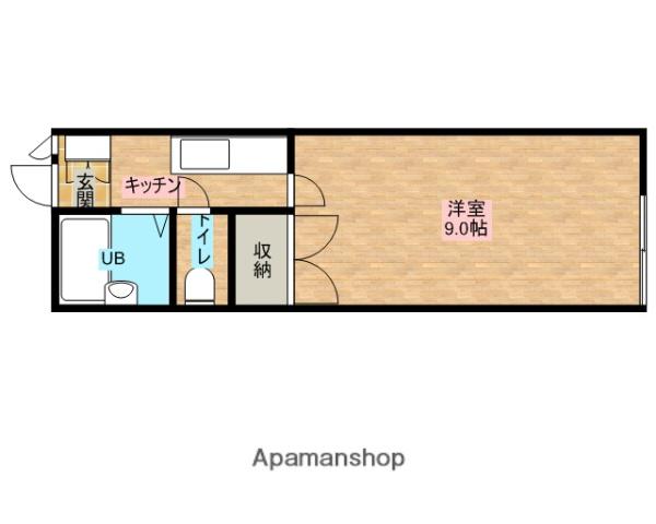 ベルトピア秋田4A(1K/2階)の間取り写真