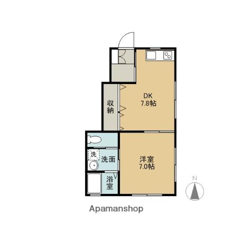 SUGARCOURT(1DK/1階)の間取り写真