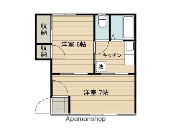 タウニィNC(2DK/2階)の間取り写真