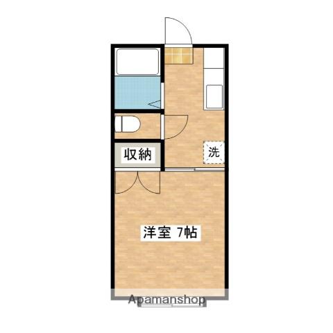 ツインリーフ(1K/2階)の間取り写真