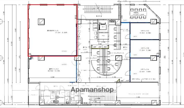 パークヒルズ中通(ワンルーム/2階)の間取り写真
