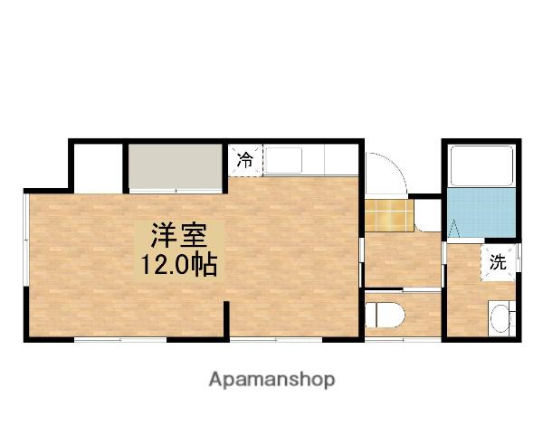 サニーハイツ幸(ワンルーム/1階)の間取り写真