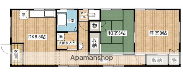 金沢アパート(2DK/2階)の間取り写真