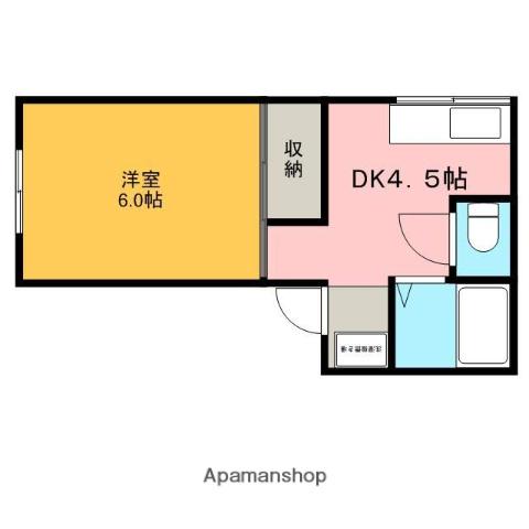 レジデンス高橋(ワンルーム/1階)の間取り写真