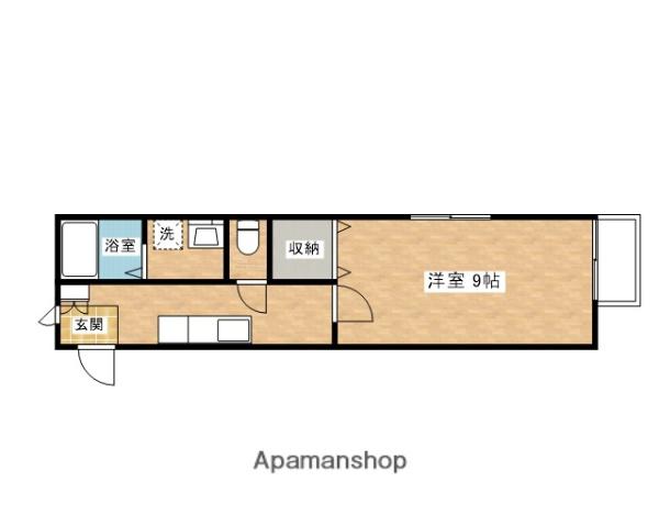 レジデンス下新城(1K/2階)の間取り写真