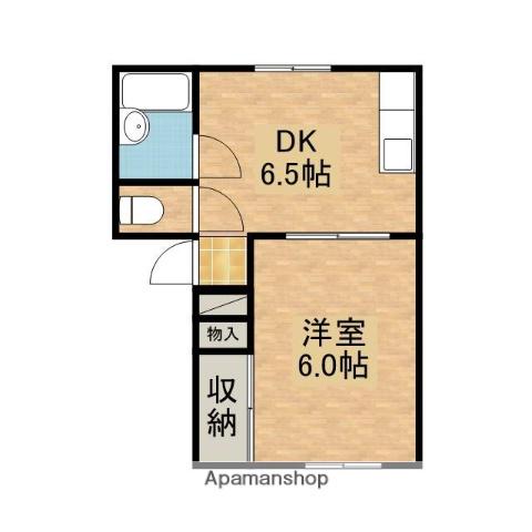 CEST SI BONⅡ(1DK/2階)の間取り写真