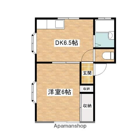 CEST SI BONⅡ(1DK/2階)の間取り写真