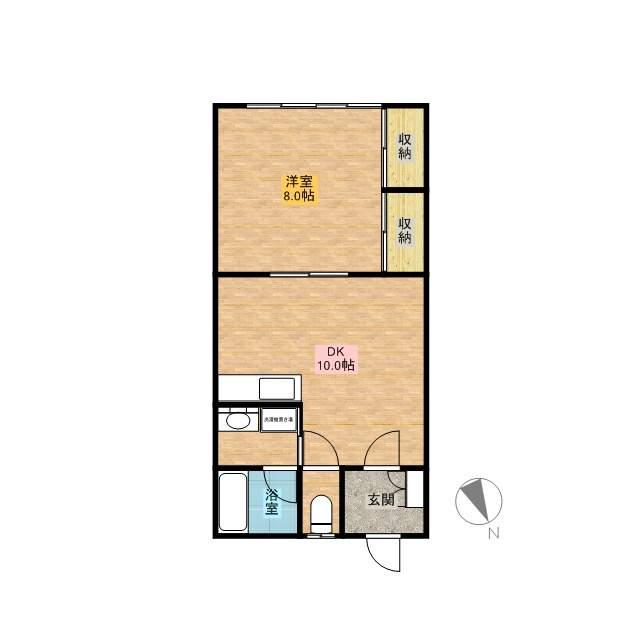 平成ハイツ(1LDK/1階)の間取り写真