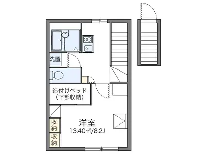 レオパレス泉3(1K/2階)の間取り写真