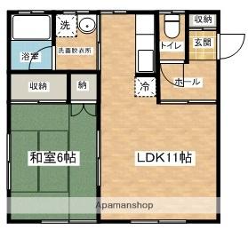 コーポラスYOU(1LDK/2階)の間取り写真