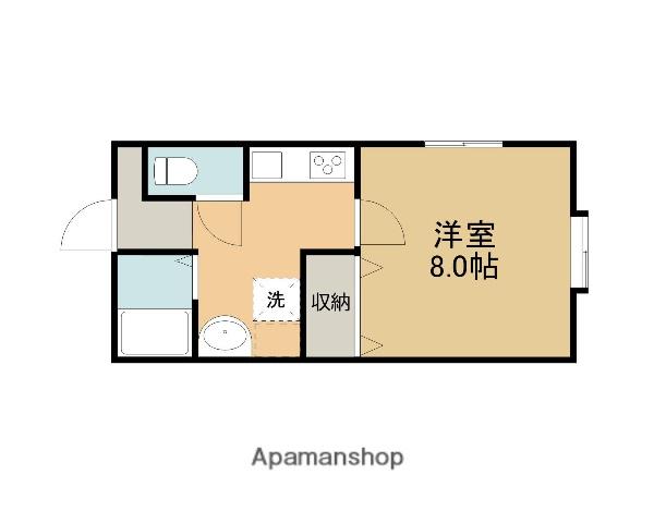 セシボン新屋扇町(1K/2階)の間取り写真