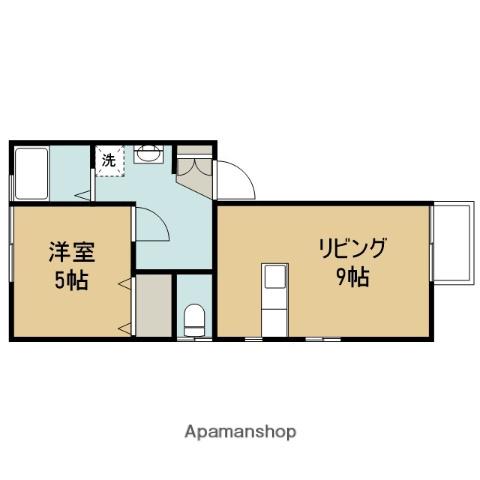 Rセクション(1LDK/1階)の間取り写真