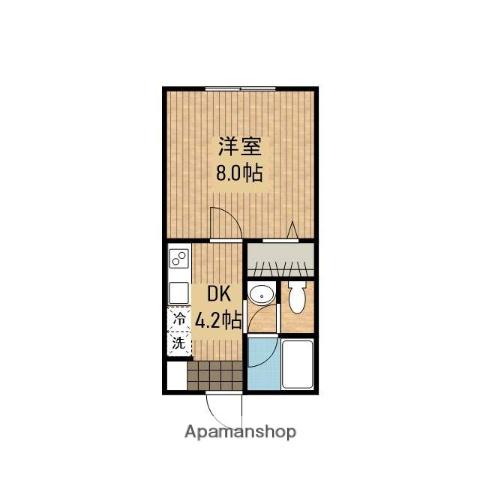 FEEL KATAGAMI(1K/2階)の間取り写真