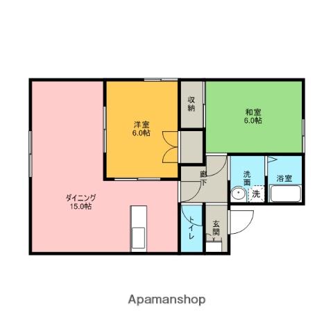 セントラルシティ21 G(2LDK/2階)の間取り写真