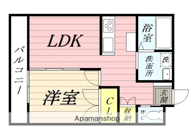 マーガレットⅠ(1LDK/1階)の間取り写真