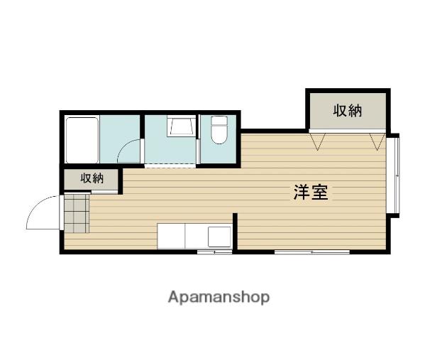 メゾンT&S(ワンルーム/2階)の間取り写真