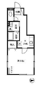サンパティーク・創(1K/1階)の間取り写真