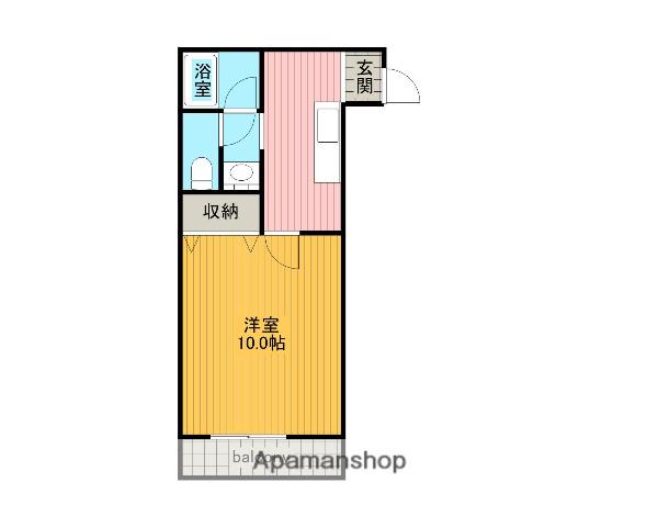 エスペランス(1K/2階)の間取り写真