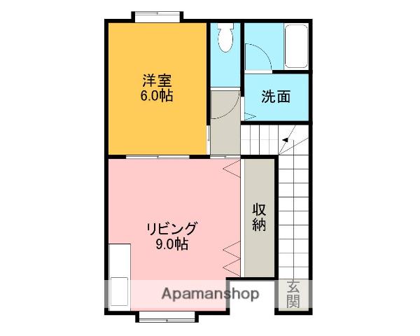 ハイツサンビーチ(1LDK/2階)の間取り写真