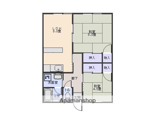 サンハイツ(2LDK/1階)の間取り写真