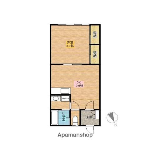 平成ハイツ(1LDK/1階)の間取り写真