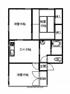 セジュール八橋B(3DK/2階)の間取り写真