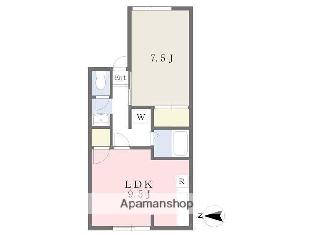 セジュール将軍野(1LDK/1階)の間取り写真