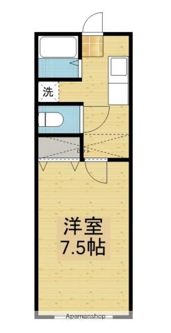 アヴニーる(1K/1階)の間取り写真