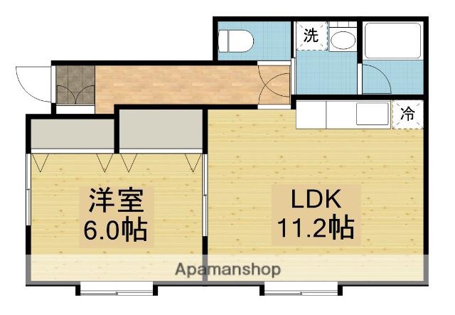 セントラルパーク(1LDK/1階)の間取り写真