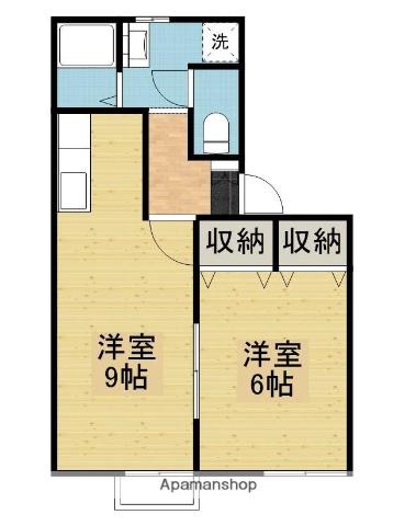 エルフローラワイズ(1LDK/1階)の間取り写真