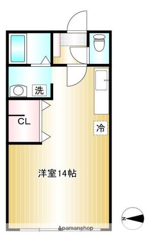 コーポ蓮沼(ワンルーム/2階)の間取り写真