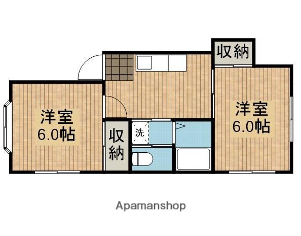 アーバンハイツ将軍野(2K/2階)の間取り写真