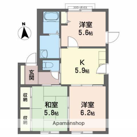 GスペースⅠ(3K/1階)の間取り写真