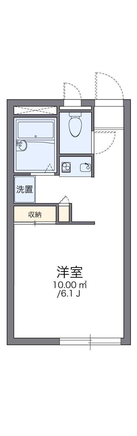 レオパレスカルムNABA(1K/1階)の間取り写真