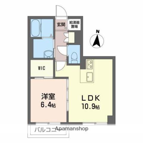 アンビシア山王(1LDK/1階)の間取り写真