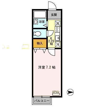 サンステージ東通(1K/1階)の間取り写真