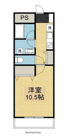 CASAGRAN秋田A(1K/4階)の間取り写真