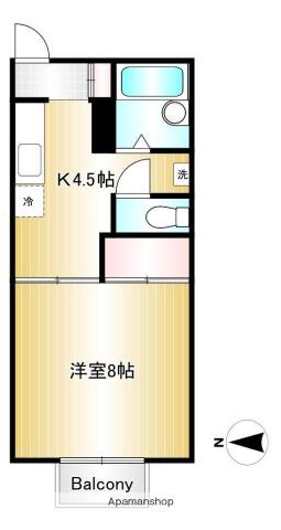 セジュール華(1K/1階)の間取り写真