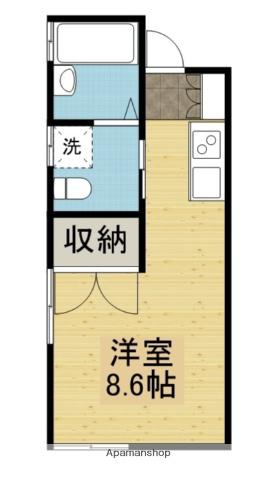 ミニシャルムⅡ(ワンルーム/2階)の間取り写真