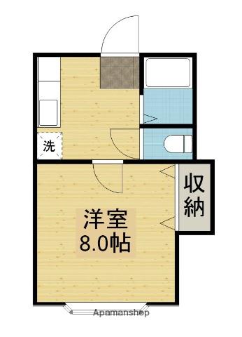 ハイツ陽明(1K/2階)の間取り写真