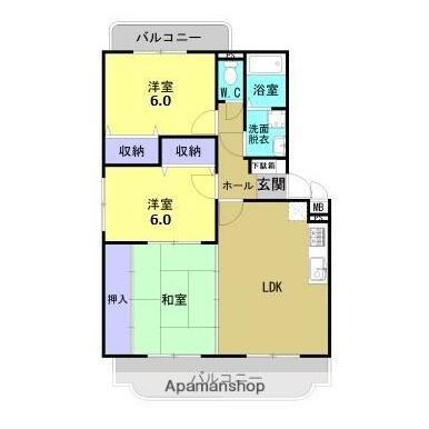 ユーミーコスモ(3LDK/1階)の間取り写真