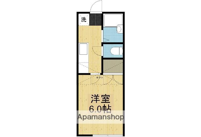 メゾンピアネス(1K/2階)の間取り写真