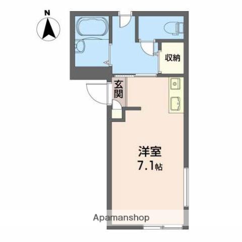 セリーンハイツ旭川(ワンルーム/1階)の間取り写真