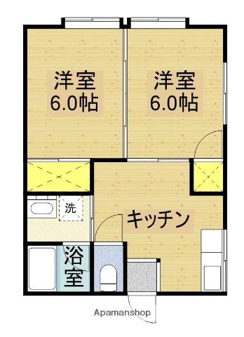 コーポ泉(2K/2階)の間取り写真