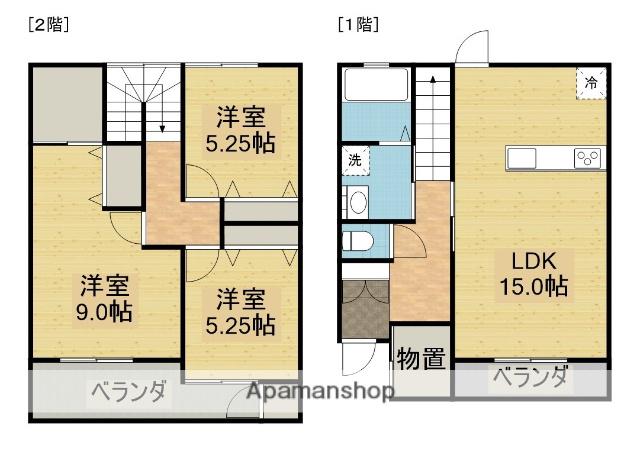 ビバーチェ広面(3LDK/1階)の間取り写真