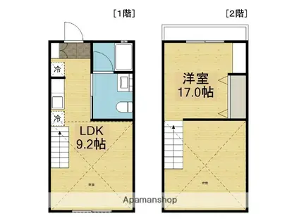 A・M・Aけやき通(1LDK/2階)の間取り写真