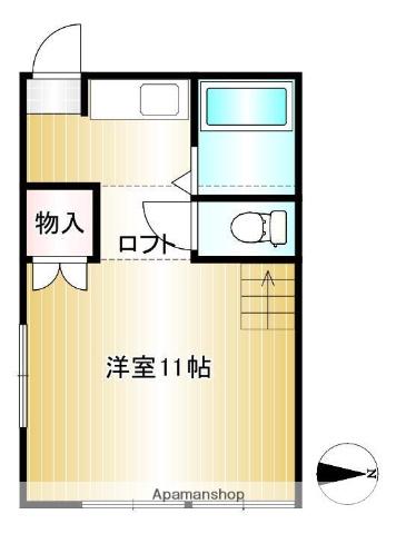 エステートミヨシA(ワンルーム/2階)の間取り写真