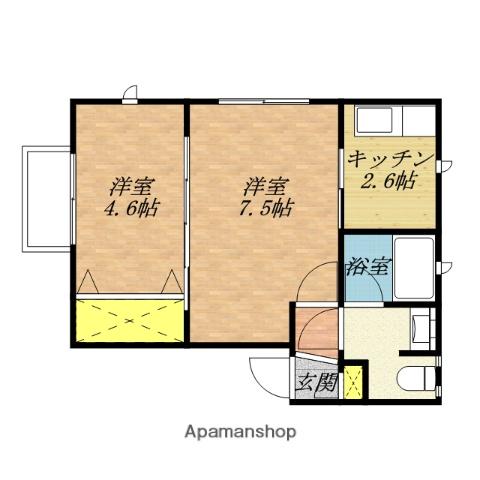 AMAU(2K/2階)の間取り写真