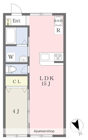 タウンハウスオオヤマⅠ(1LDK/1階)の間取り写真